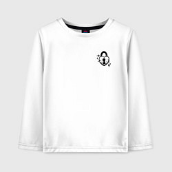 Лонгслив хлопковый детский Сердце под замком, цвет: белый