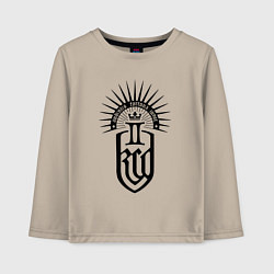 Лонгслив хлопковый детский Kingdome come - deliverance 2 черный, цвет: миндальный