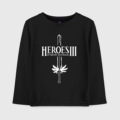 Детский лонгслив Герои меча и магии 3 - меч / Черный – фото 1