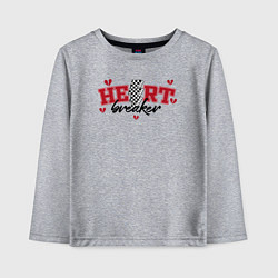 Лонгслив хлопковый детский Heart breaker, цвет: меланж