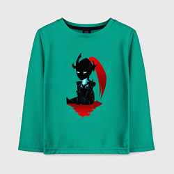 Лонгслив хлопковый детский Igris - solo leveling, цвет: зеленый