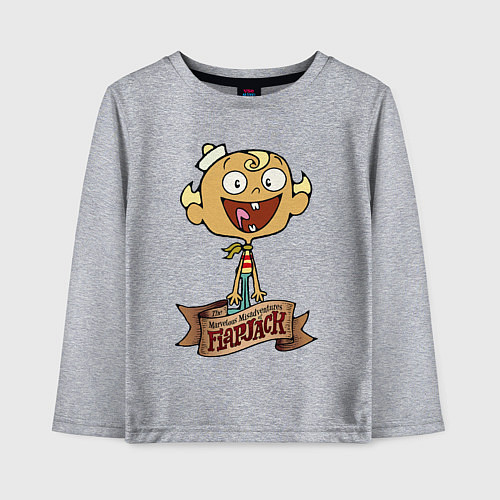 Детский лонгслив Флэпджек - матрос / Меланж – фото 1