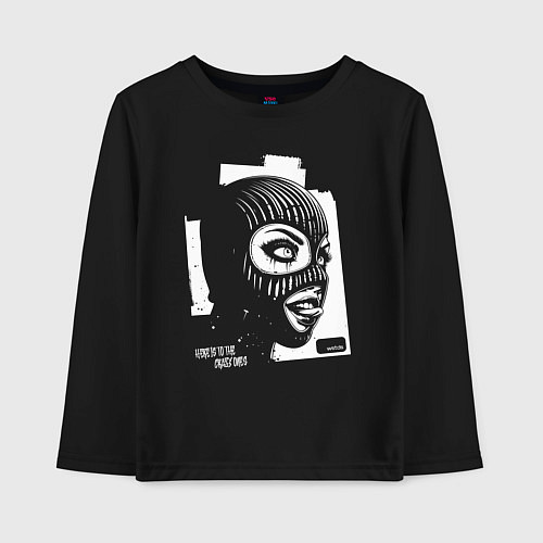 Детский лонгслив Here is to the crazy ones / Черный – фото 1