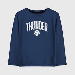 Лонгслив хлопковый детский Thunder, цвет: тёмно-синий