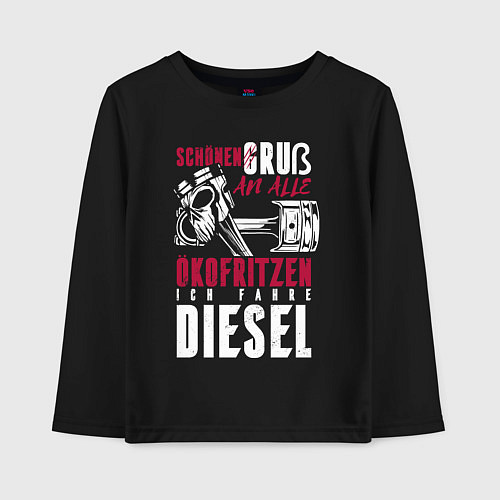 Детский лонгслив Дизель / Черный – фото 1