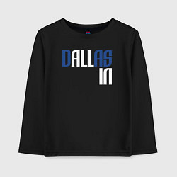 Лонгслив хлопковый детский Dallas in, цвет: черный