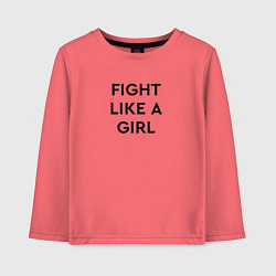 Детский лонгслив Fight like a girl
