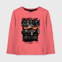 Лонгслив хлопковый детский Квадроцикл кастом, цвет: коралловый