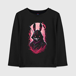 Детский лонгслив Кролик самурай