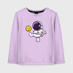 Лонгслив хлопковый детский Moon football, цвет: лаванда