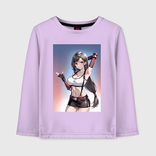 Детский лонгслив Тифа Локхарт из Final Fantasy VII / Лаванда – фото 1