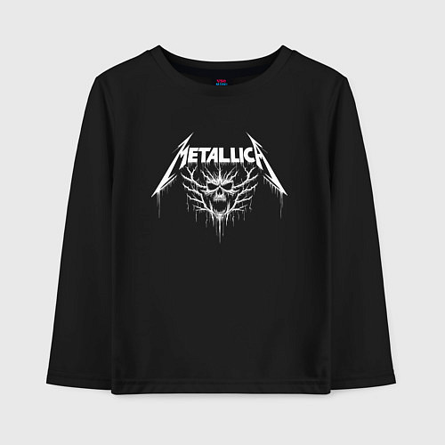 Детский лонгслив Metallica - crazy skull / Черный – фото 1