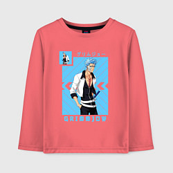 Лонгслив хлопковый детский Блич Grimmjow, цвет: коралловый