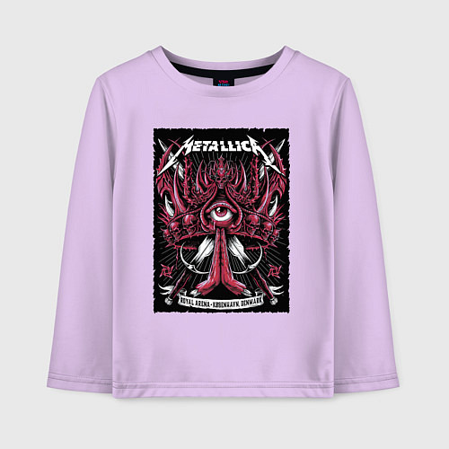 Детский лонгслив Metallica - royal arena Denmark / Лаванда – фото 1