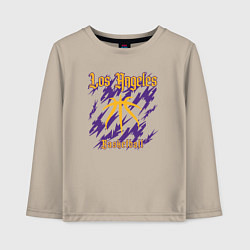 Лонгслив хлопковый детский Basketball Lakers, цвет: миндальный