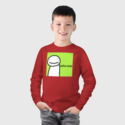 Лонгслив хлопковый детский Dream boohoo cracker Minecraft, цвет: красный — фото 2