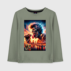 Лонгслив хлопковый детский Mick Jagger - legend, цвет: авокадо