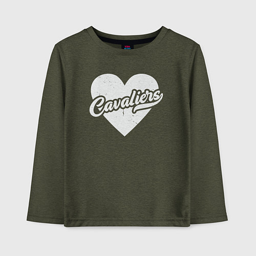 Детский лонгслив Love Cavaliers / Меланж-хаки – фото 1