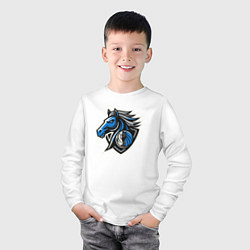 Лонгслив хлопковый детский Mavericks team, цвет: белый — фото 2