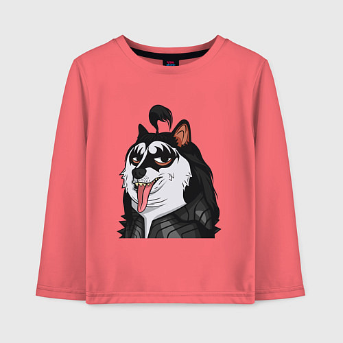 Детский лонгслив NFT Doge - Kiss / Коралловый – фото 1