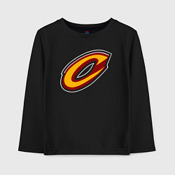 Лонгслив хлопковый детский Кливленд Кавальерс лого, цвет: черный