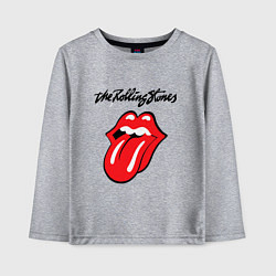 Лонгслив хлопковый детский Rolling Stones - logo, цвет: меланж