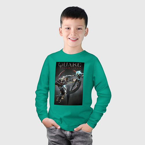 Детский лонгслив Quake champions - NYX and Sorlag / Зеленый – фото 3