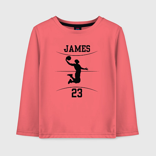 Детский лонгслив James 23 / Коралловый – фото 1