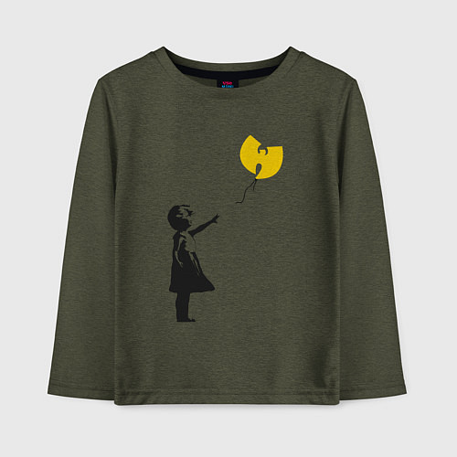 Детский лонгслив Wu-Tang Banksy / Меланж-хаки – фото 1