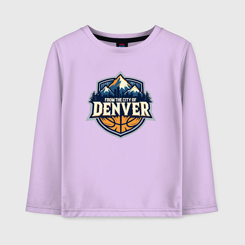 Детский лонгслив Из города Денвер / Лаванда – фото 1