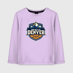 Лонгслив хлопковый детский Из города Денвер, цвет: лаванда