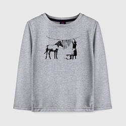 Лонгслив хлопковый детский Banksy zebra, цвет: меланж
