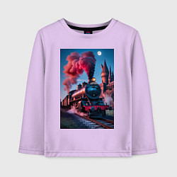Лонгслив хлопковый детский Хогвартс-Экспресс, цвет: лаванда