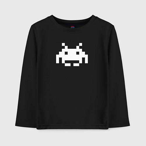 Детский лонгслив Space invader / Черный – фото 1