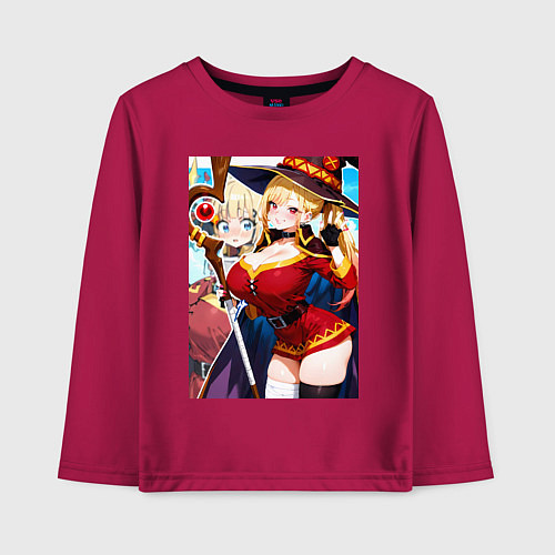 Детский лонгслив Марин Китагава косплей Мегумин / Маджента – фото 1