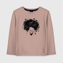 Лонгслив хлопковый детский Spring girl, цвет: пыльно-розовый