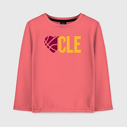 Лонгслив хлопковый детский Love Cleveland, цвет: коралловый