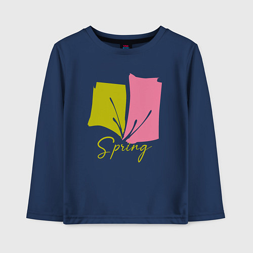 Детский лонгслив Spring / Тёмно-синий – фото 1