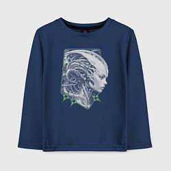 Детский лонгслив Внеземная кибер-девушка