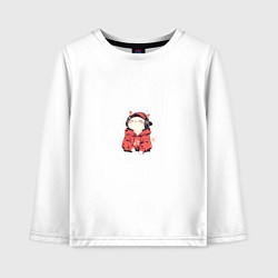 Лонгслив хлопковый детский Бит Мурлыка, цвет: белый