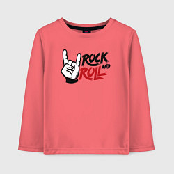 Лонгслив хлопковый детский Style rock and roll, цвет: коралловый