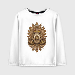 Лонгслив хлопковый детский Самадхи лягушка, цвет: белый