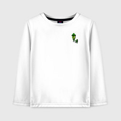 Детский лонгслив Зелёный уличный фонарь