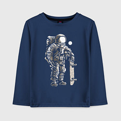 Детский лонгслив Space skateboarding