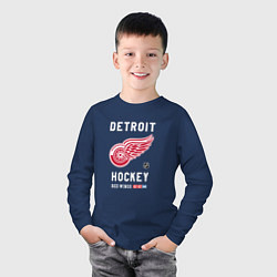 Лонгслив хлопковый детский Detroit Red Wings team NHL, цвет: тёмно-синий — фото 2