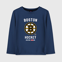 Лонгслив хлопковый детский Boston Bruins team NHL, цвет: тёмно-синий