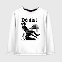 Детский лонгслив Кресло стоматолога с инструментами