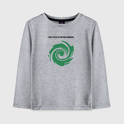 Лонгслив хлопковый детский Круговорот, цвет: меланж