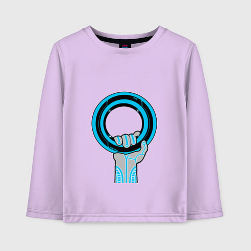 Детский лонгслив Tron disk / Лаванда – фото 1