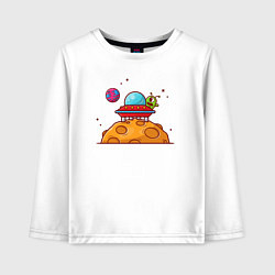 Детский лонгслив Инопланетянин на луне